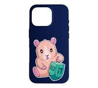 Custodia per iPhone 16 Pro Divertente criceto Hanukkah cavia ebreo Chanukah Dreidel