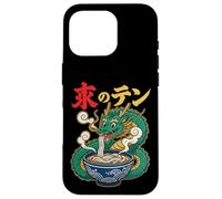 Custodia per iPhone 16 Pro Divertente drago che mangia ramen udon noodles anime