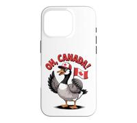 Custodia per iPhone 16 Pro Divertente Oh Canada Bandiera Oca Canadese Holding Flag Cartoon