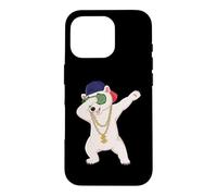 Custodia per iPhone 16 Pro Divertente orso polare che danza, regalo per uomini, donne, ragazzi e ragazze