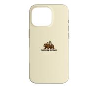 Custodia per iPhone 16 Pro Divertente rana che cavalca l'orso questo è un meme indignazione