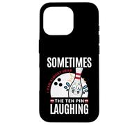 Custodia per iPhone 16 Pro Divertente regalo da bowling Sometimes I Hear Ten Pin Ridere