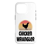 Custodia per iPhone 16 Pro Divertente retrò pollo Wrangler agricoltore agricoltura regalo camicia umorismo