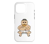 Custodia per iPhone 16 Pro Divertente Torta Grasso Mangiare Sumo