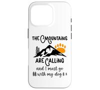 Custodia per iPhone 16 Pro Dog Mountains are Calling I Must Go Hiking Dogs Take a Hike