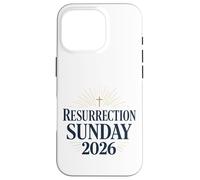Custodia per iPhone 16 Pro Domenica della Resurrezione 2026 Croce Cristiana Grafico