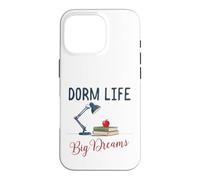 Custodia per iPhone 16 Pro Dorm Life Big Dreams Desk Lamp College Student Motivation