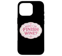 Custodia per iPhone 16 Pro Dov'è la fine Wine Lover Runner Running Race Joke Citazione