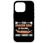 Custodia per iPhone 16 Pro Dragon Boat chiama equipaggio da corsa Paddler