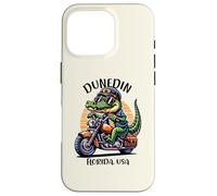 Custodia per iPhone 16 Pro Dunedin, Florida, USA, disegno di una motocicletta a forma di coccodrillo