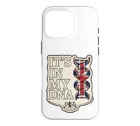 Custodia per iPhone 16 Pro È nel mio DNA, bandiera Union Jack del Regno Unito, British Heritage Design