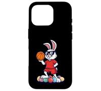 Custodia per iPhone 16 Pro Easter Bunny Basketball Player Cool Occhiali da sole