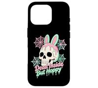 Custodia per iPhone 16 Pro Easter Dead Inside ma Hoppy Skull Bunny Pastel Goth