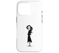 Custodia per iPhone 16 Pro Edgar Allan Poe Beloved Cat