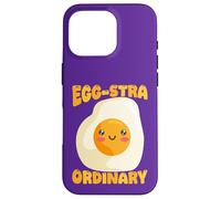 Custodia per iPhone 16 Pro Egg-Stra, simpatico gioco di parole a forma di uovo fritto