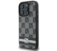 DKNY Rigida Dkny 6.3 "vCon Motivo A Quadretti E Strisce Stampate COVER per Apple iPhone 16 Pro, Nero