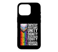 Custodia per iPhone 16 Pro Empatia Accettazione Unità Dignità Multiculturalismo Equità