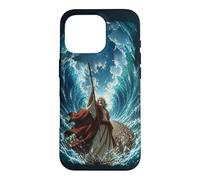 Custodia per iPhone 16 Pro Epic Japanese Anime Christian Bible - Moses Parting The Sea