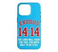 Custodia per iPhone 16 Pro Esodo 14:14 | Il Signore combatterà per te | Fede Biblica