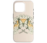 Custodia per iPhone 16 Pro Estetica floreale arcobaleno farfalla benedetta