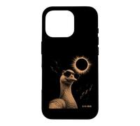 Custodia per iPhone 16 Pro Evento solare con occhiali da sole eclissi d'oca divertente 12 agosto 2026