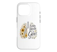 Custodia per iPhone 16 Pro Every Breath Is Grace Boho Floral Lungs Autunno Girasoli