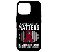 Custodia per iPhone 16 Pro Every Voice Matters Head and Neck Cancer Awareness Gifts