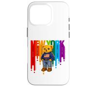 Custodia per iPhone 16 Pro Exceed The Limit New York Teddy Bear- Colorful NYC Boroughs