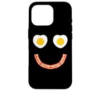 Custodia per iPhone 16 Pro Face Eggs And Bacon Ham Breakfast Smile