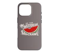 Custodia per iPhone 16 Pro Fai l'anguria Crawl Sea Turtle Beach Vacanze estive