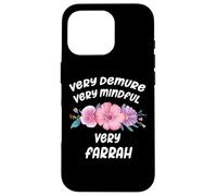 Custodia per iPhone 16 Pro Farrah Personalized Very Demure Very Mindful Farrah Name