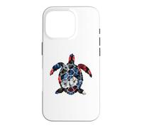 Custodia per iPhone 16 Pro Fiori botanici Silhouette Oceanic Floral Sea Tartaruga