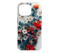 Custodia per iPhone 16 Pro Flora floreale Boho Fogliame Flora Natura Vegetazione Fiore