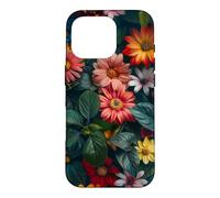Custodia per iPhone 16 Pro Flora floreale Boho Fogliame Flora Natura Vegetazione Fiore