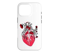 Custodia per iPhone 16 Pro Floral Human Heart Anatomy