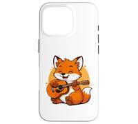 Custodia per iPhone 16 Pro Fox Playing Guitar Graphic Fox Ragazzi Ragazze Amante della Chitarra