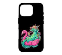 Custodia per iPhone 16 Pro Freddo Drago Flamingo Galleggiante Vacanze Estive