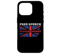 Custodia per iPhone 16 Pro Free Speech is Our Birthright - Anti-Woke Conservative Quote
