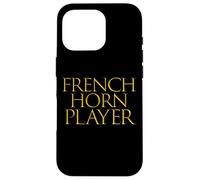 Custodia per iPhone 16 Pro French Horn Player Wind Brass Music Instrument - French Horn