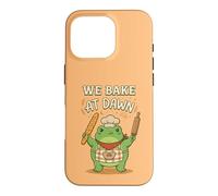Custodia per iPhone 16 Pro Frog We Bake at Dawn Funny Baking Humor Meme 3