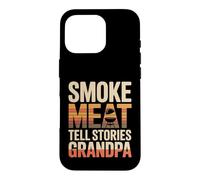 Custodia per iPhone 16 Pro Fumo Carne Raccontare Storie Nonno BBQ Grilling