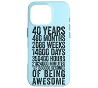 Custodia per iPhone 16 Pro Funny 40th Birthday Shirt Old Meter Funny 40 Year Old Gifts