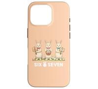 Custodia per iPhone 16 Pro Funny 67 Six Seven Meme Bunny Giorno di Pasqua Retro Accogliente Coniglio