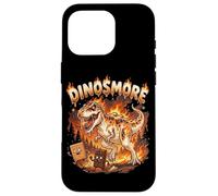 Custodia per iPhone 16 Pro Funny Camping Smores T-Rex Dinosaur Campfire S'mores Joke
