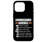 Custodia per iPhone 16 Pro Funny Fantasy Football Commissioner Schedule Draft Day