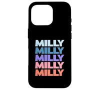 Custodia per iPhone 16 Pro Funny Modern Repeated Text Design Milly
