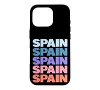 Custodia per iPhone 16 Pro Funny Modern Repetitive Text Design Spain Spaniard Europe