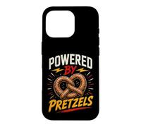 Custodia per iPhone 16 Pro Funny Pretzel Saying Humor Joke Gag Powered By