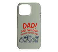 Custodia per iPhone 16 Pro Funny Raccoon Dad Yelling Raccoons Father's Day