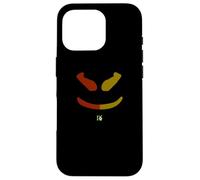 Custodia per iPhone 16 Pro Funny SmilingFace Multi Colori Oro|Rosso